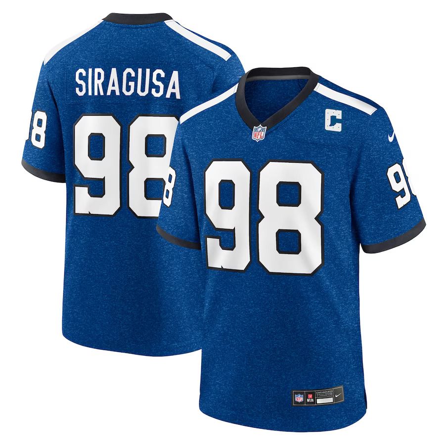 Men Indianapolis Colts #98 Tony Siragusa Nike Royal Indiana Nights Alternate Game NFL Jersey